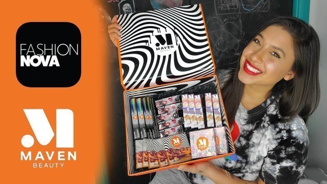 'I TRIED FASHION NOVA MAKEUP LINE MAVEN BEAUTY - UNBOXING - REVIEW'