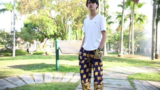 'LOUNGE BOHO PANTS Mens Dark Blue Harem Pants'