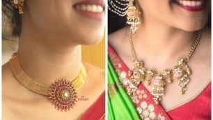 'Top Beautiful Gold Necklace Designs #jewelfashion'