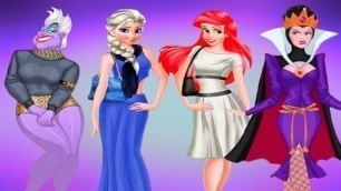 '❤ Disney Princess Elsa Ariel and Merida With Villains - Dress up Game for Kids ❤'