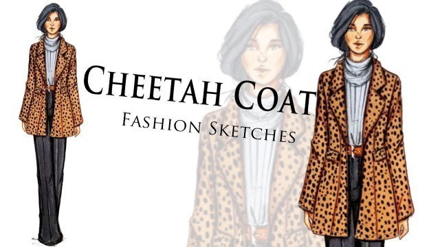 'Fashion illustration: how to draw a cheetah print/Coat'