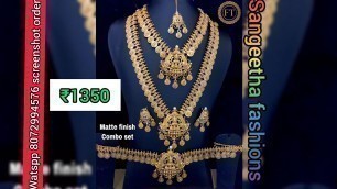 'Sangeetha fashions|Ad chocker set Jewel collections|Free shipping|whatsapp to order'