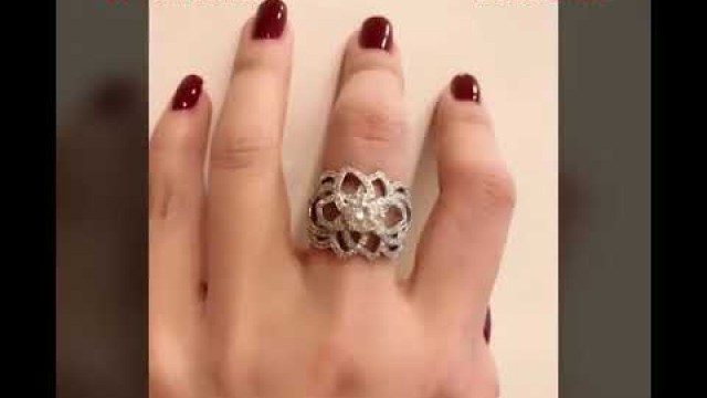 'New Gold and Diamond Stones Unique Finger Rings designs Jewel Fashion'