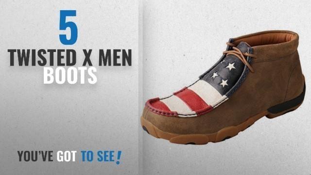 'Top 10 Twisted X Men Boots [ Winter 2018 ]: Twisted X Men\'s VFW Stars and Stripes Driving Mocs'