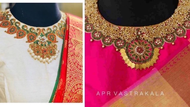 'Latest Jewel Style Embroidery Saree Blouse Designs'