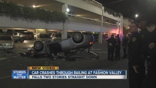 'Car nosedives off Fashion Valley Mall parking garage'