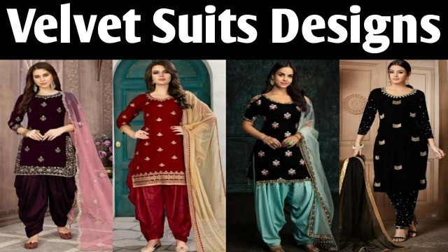 'Velvet Suits Designs For Ladies || Fashion Femina Ludhiana Ghumar Mandi'