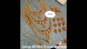 'Sangeetha fashions //imitation bridel jewel //online shopping // watsp order'