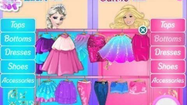 'Elsa và Công chúa Barbie Ai mặc sành điệu hơn Elsa vs Barbie Fashion Contest'