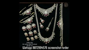 'Sangeetha fashions // Ad, cz stone full bridel jewel set // Home delivery // Pp 