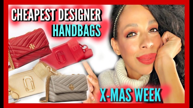 'CHEAPEST DESIGNER BRANDS TO BUY CHRISTMAS HANDBAGS (TORY BURCH ELEANOR BAG, MARC JACOB SNAPSHOT)'