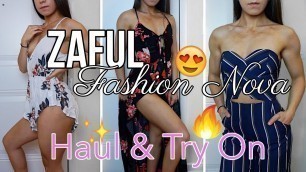 'MY FIRST ZAFUL + FASHION NOVA HAUL & TRY ON || FAILS & SUCCESSES'