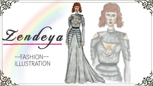 'Fashion ILLUSTRATION- Zendeya\'s MET GALA outfit'