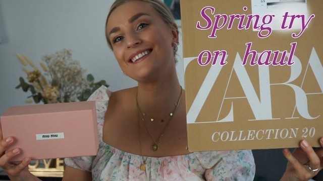 'Spring Try-On Fashion Haul May 2020 -ZARA, H&M, TORY BURCH, MIU MIU'