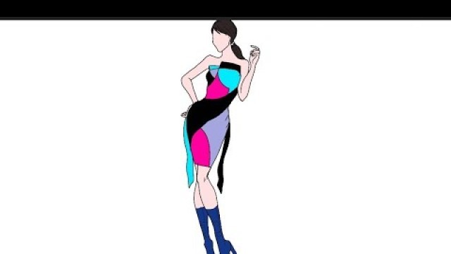 'fashion illustration sketch #shorts #youtube #myart #fashionstyle how to draw a dress #fashion#style'