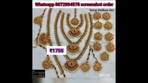 'Gold plated  jewel and bridal jewel set collections | Sangeetha fashions|Whatsapp order..'