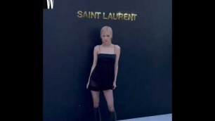 'rose Paris fashion week ysl'