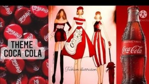 '@Priyanka Pandey Fashion Show themes and ideas / Theme Coca-Cola / Fashion illustration'