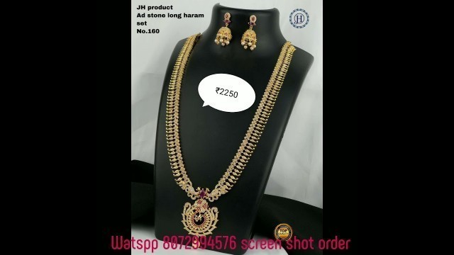 'Ad stone reception jewel sets // sangeetha fashions// online shopping //'