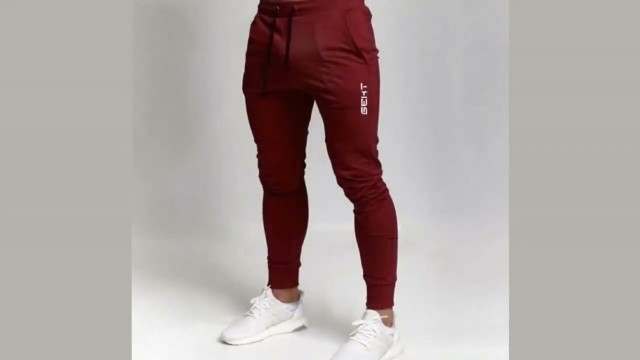 '2019 Fashion Men Gyms Pants Joggers Fitness Casual Long Pants Men Workout Skinny Sweatpants Jogger T'