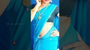 'Chamki saree draping shorts video|saree wearing fashion |#shorts @Maya official'