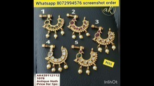 'Sangeetha fashions|Nose pin |jewel collections|Free shipping|whatsapp order'