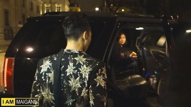 '【G-DRAGON ♕】LEAVING W/ PARK HYO SHIN (박효신) @ SAINT LAURENT † YSL † PARIS SHOW by MinVIPELF ® 150125'