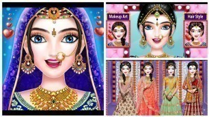 'Indian Wedding Bride Royal Queen Fashion Makeover|Princess makeup Salon Games'