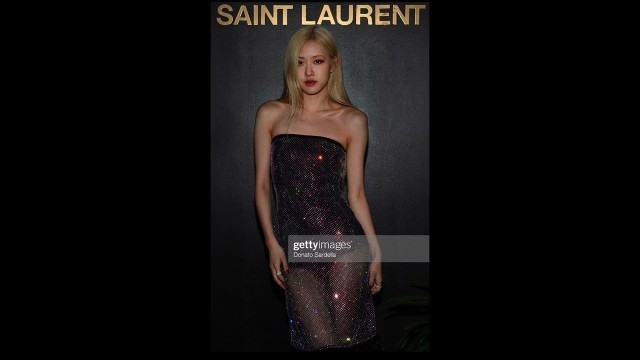 'Blackpink Rose’ at Saint Laurent fashion show 2022 #blackpink #rose #ysl #fashionshow'