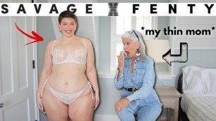 'MY THIN MOM RATES MY CURVY SAVAGE X FENTY OUTFITS!'