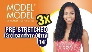 'Model Model 3X Pre-Stretched Bohemian Curl 14\" // Easy Crochet Hair'