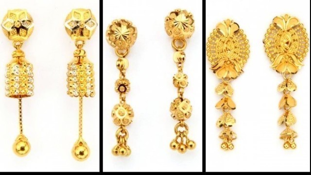 'Latest Gold Earrings designs in light Weight // Jewel Fashion'