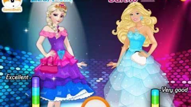 'Elsa vs Barbie Fashion Contest game play + link to play free. No ads video!'