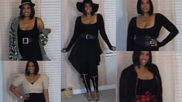 'FASHION NOVA x SHEIN TRY ON HAUL 2021 | 5 Ways 2 Wear A Black Jumpsuit #fashionnova #shein #lookbook'