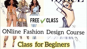 'FREE  ONLINE    FASHION SKETCH  CLASS  FOR  BEGINNERS  STUDENTS // 4Dxe Technique'