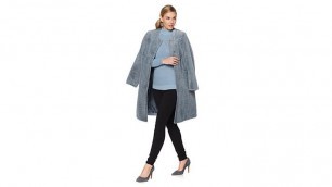 'Wendy Williams Faux Fur Jacket with Seams'