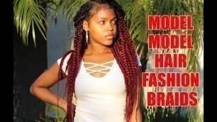 'BIG JUMBO BOX BRAIDS FT MODEL MODEL HAIR FASHION'