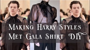 'Recreating Harry Styles Met Gala 2019 Shirt DIY #shorts'