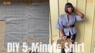 'DIY Kimono Shirt | 1 Yard Of Fabric ?? | 3 Ways To Style'