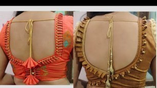 '2 very beautiful back neck blouse design in 1 video || Kriti fashion designer'