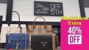 'Tory Burch, Rebecca Minkoff, Prada, Burberry, MK, Kate Spade Luxury Bags || Saks Fifth Avenue Outlet'