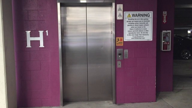 'LOW-PITCHED Schindler 300A VR Elevator @ Fashion Valley Mall H Garage, San Diego, CA'