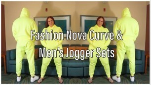 'Fashion Nova Curve & Mens Jogger Set Try-on Haul | Ruby Red'