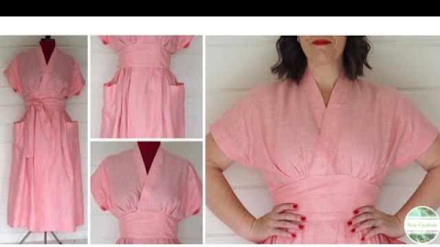 '♥️How I sewed up my Linen Kimono Style Wrap Dress ♥️'