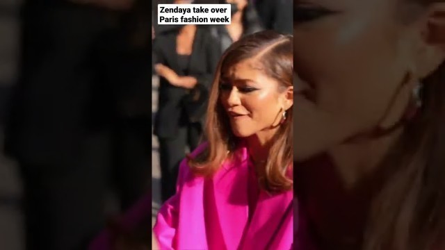 'Zendaya take over Paris Fashion Week 2022 #shorts #zendaya #valentino #tomholland'