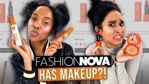 'First Time Trying Fashion Nova\'s BEAUTY LINE?! *honest review*'