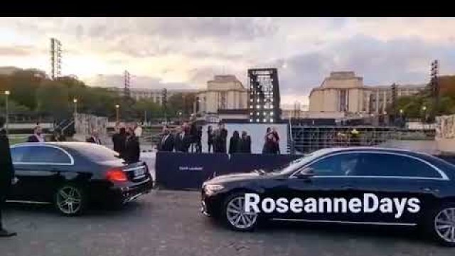 'Rosie\'s car arrived at the YSL SS 2022 Show at Paris Fashion Week