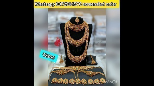 'Sangeetha fashions|Bridal jewel set,Rose gold Bangles,Earings|Free shipping all india|whatsapp order'