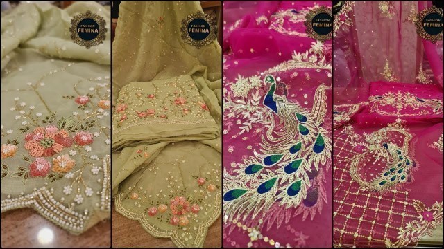 'Latest Embroidery Designs 2021 For Punjabi Suit || Fashion Femina Ludhiana'