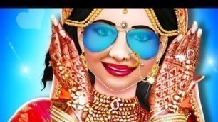 'Indian Royal Wedding Bride Fashion Salon Makeover 2021 | dress up & makeup game 2021'